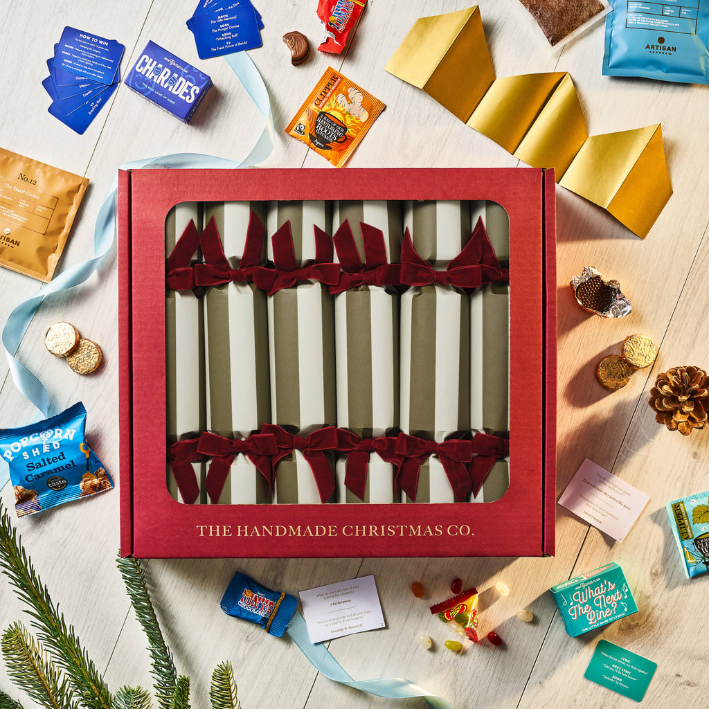 Pistachio Green - Handmade Luxury Christmas Crackers (6pcs): Tea Light Candles
