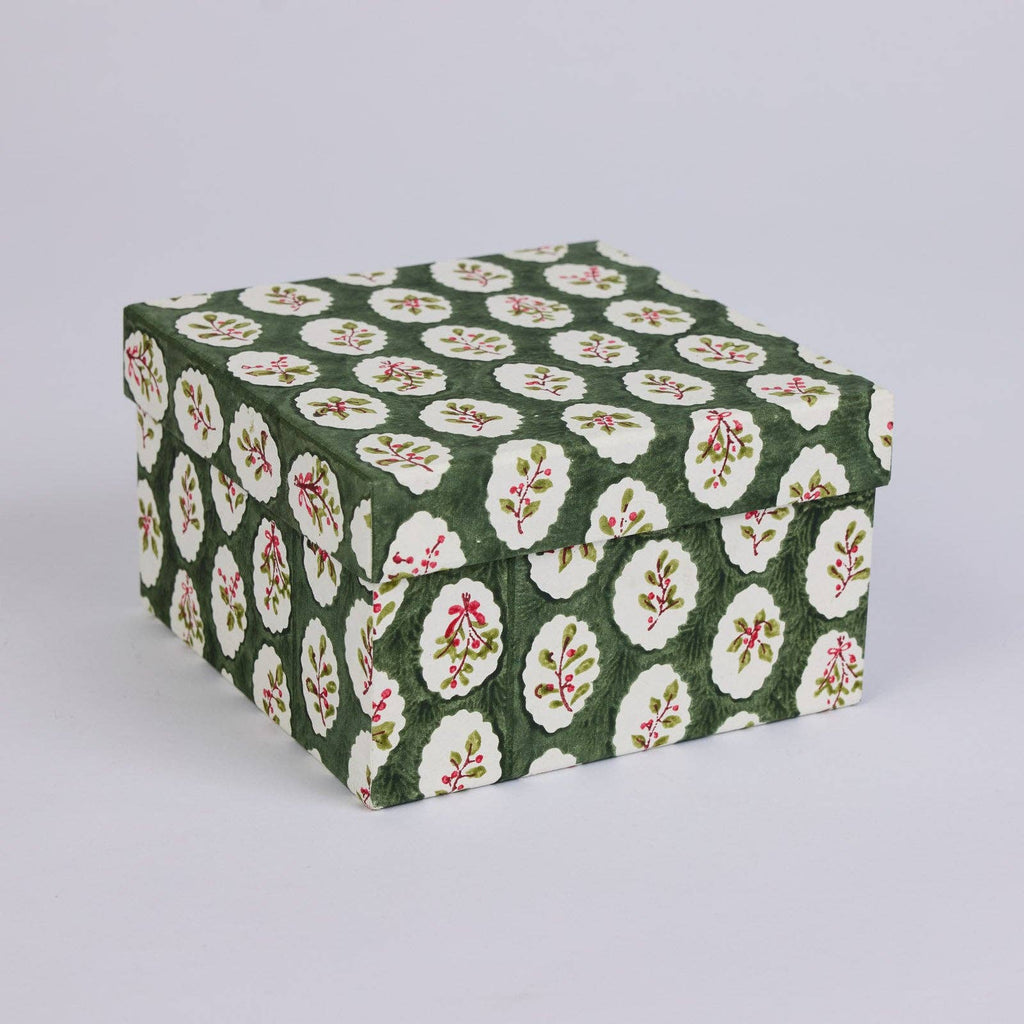Block Printed Gift Boxes (Nested Set of 3) - Christmas Play