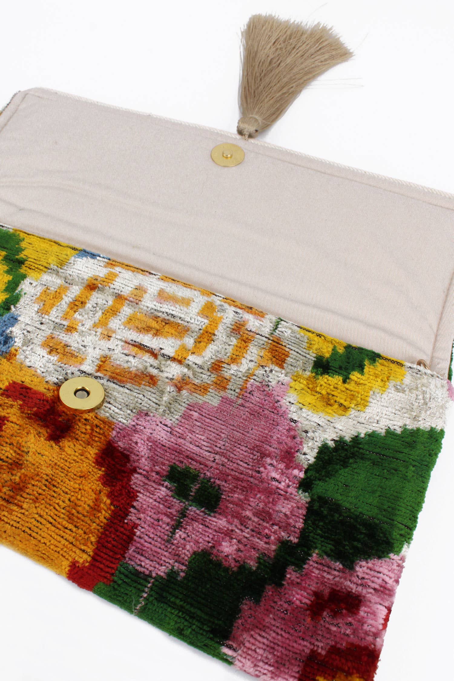 CREAM FLORAL ELA CLUTCH/CROSSBODY HANDBAG