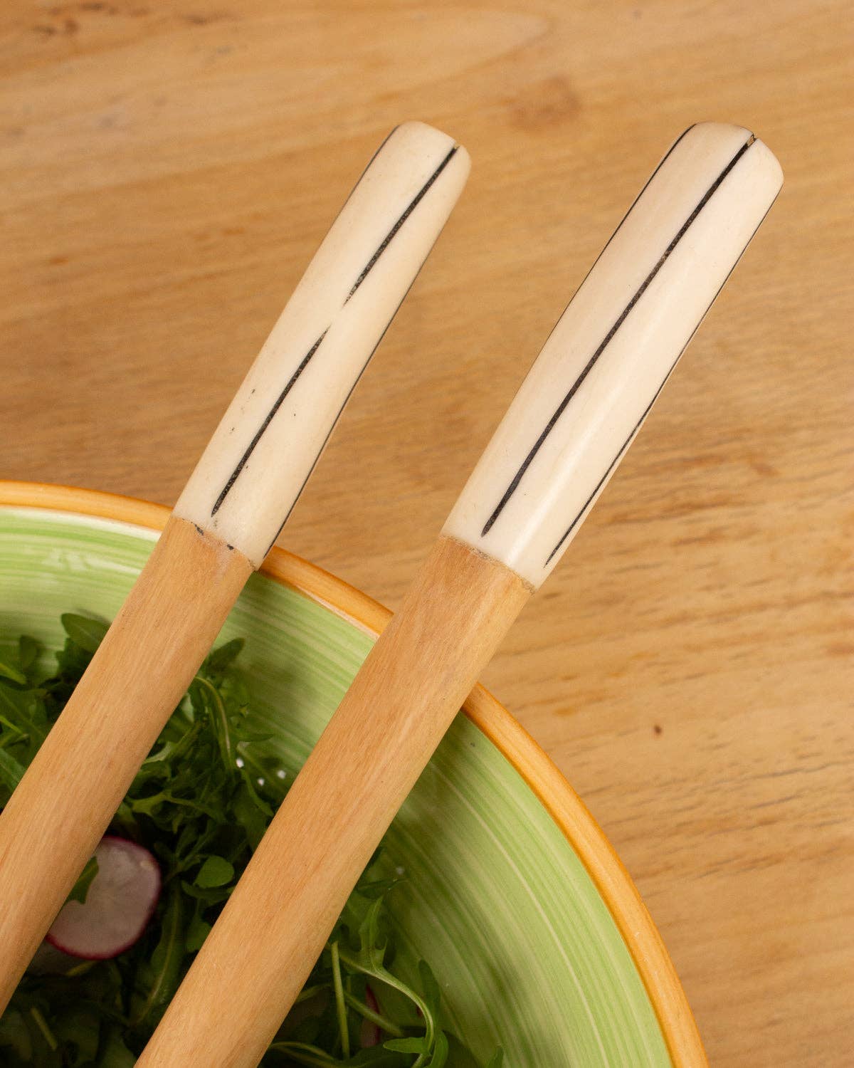 Large Salad Servers – Hand Carved Olive Wood – Made in Kenya: Wood