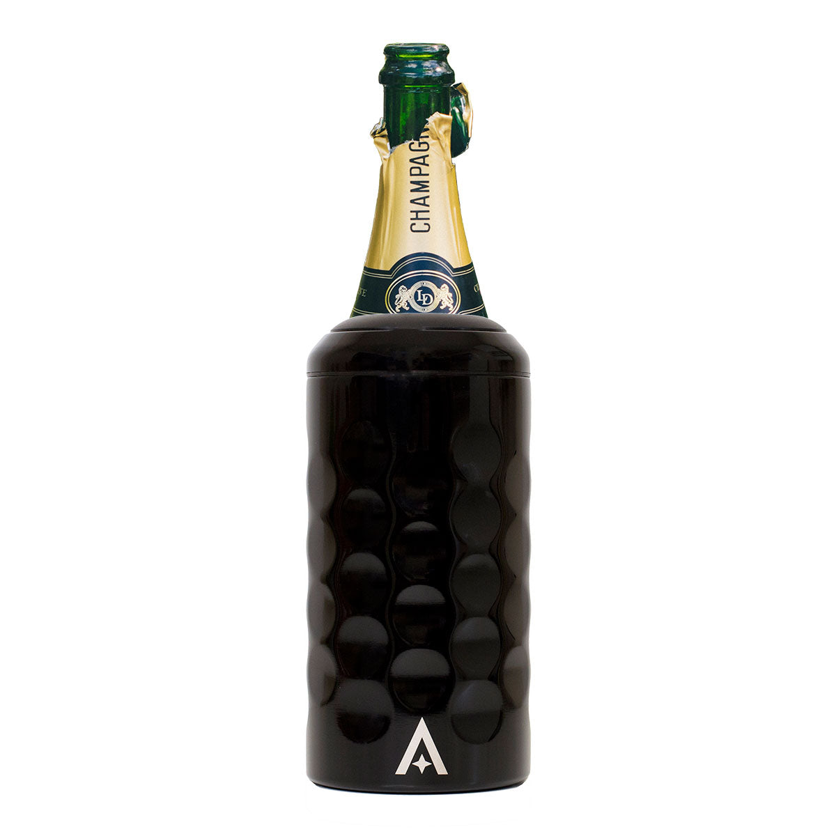 Champagne/Wine Bottle Cooler with Lid - Black