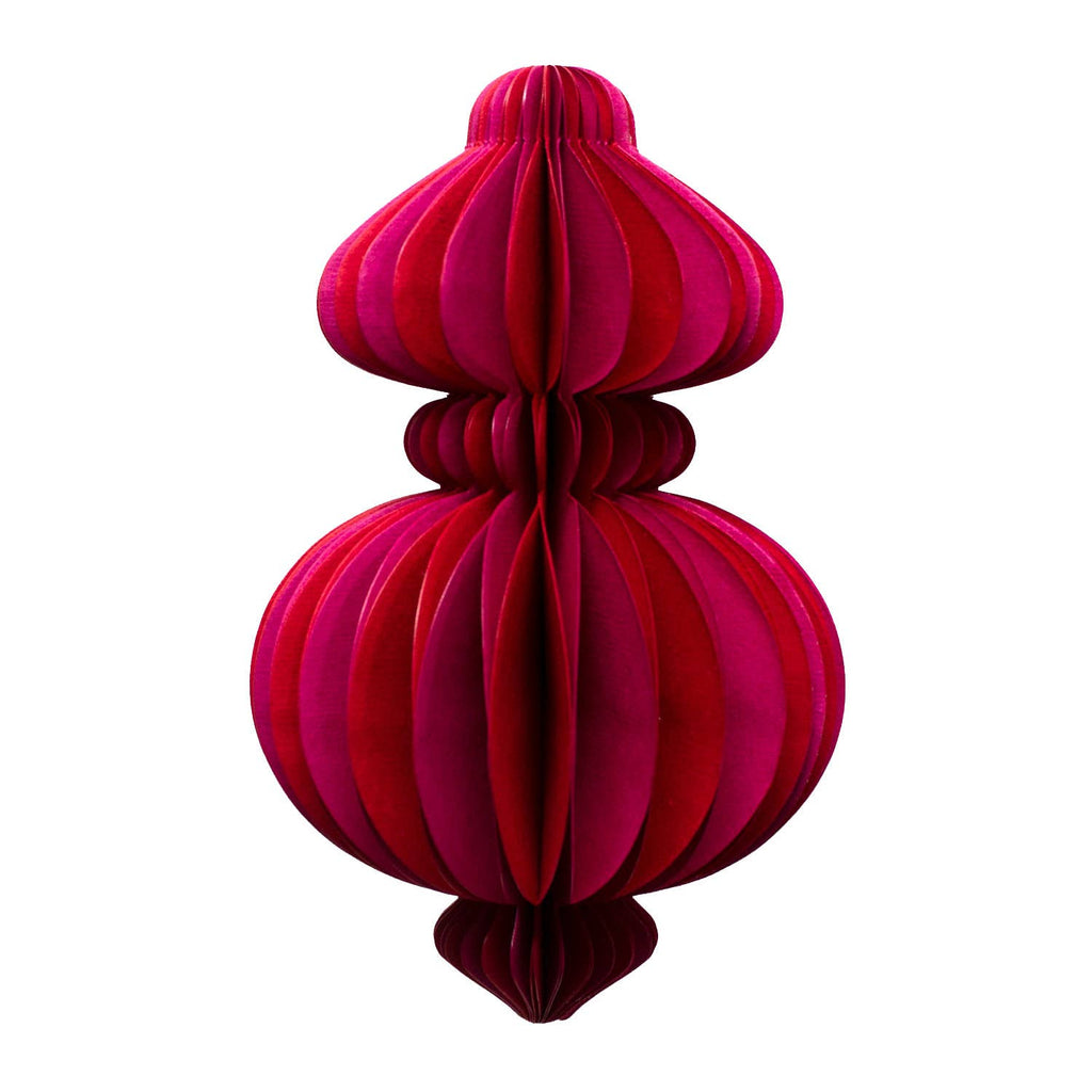 Indian Recycled Paper Fold-Away Bauble Decoration: Navy