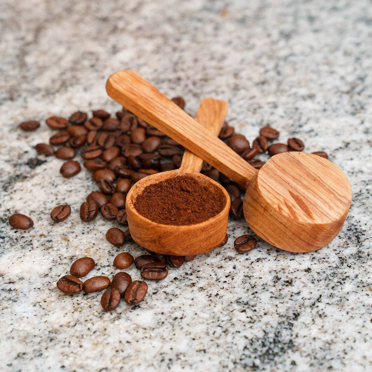 Olive Wood Flat Based Coffee Spoon
