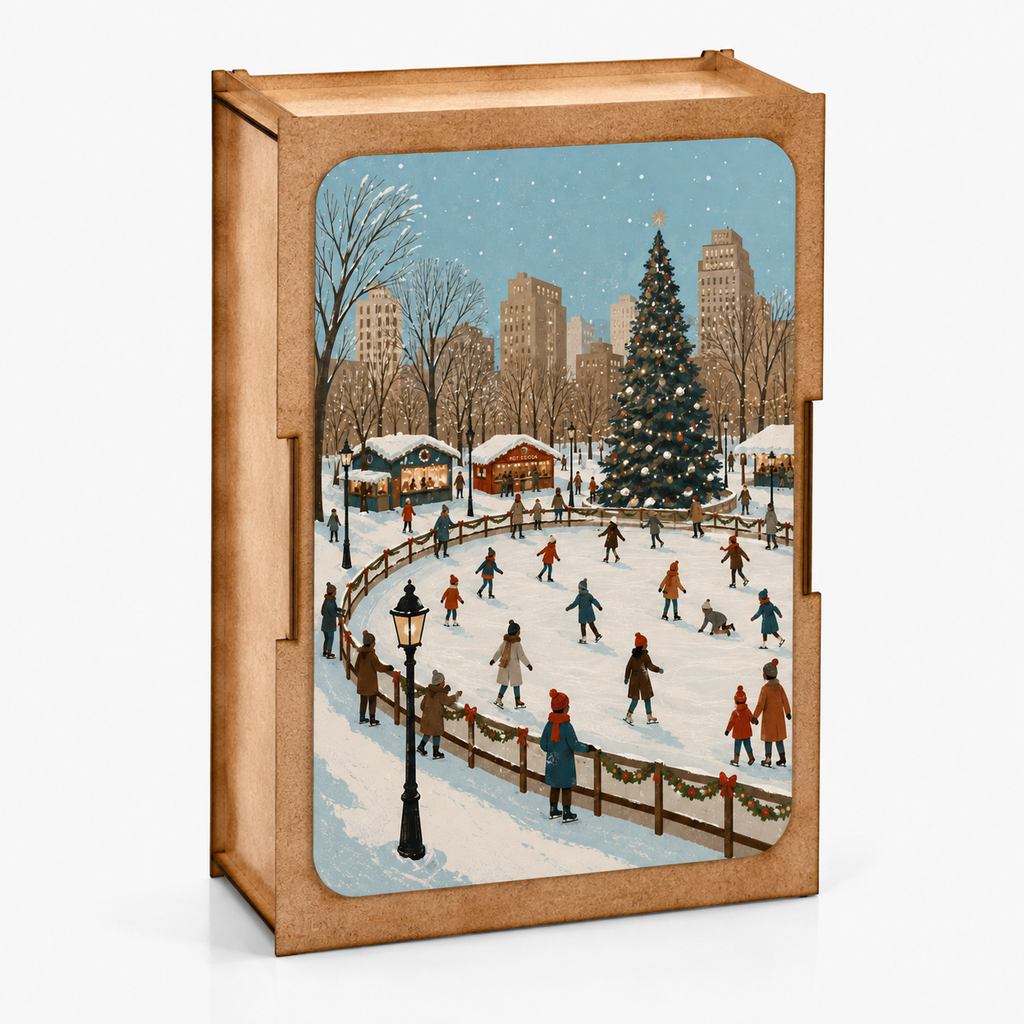 Christmas Ice Skating Mini Jigsaw Puzzle