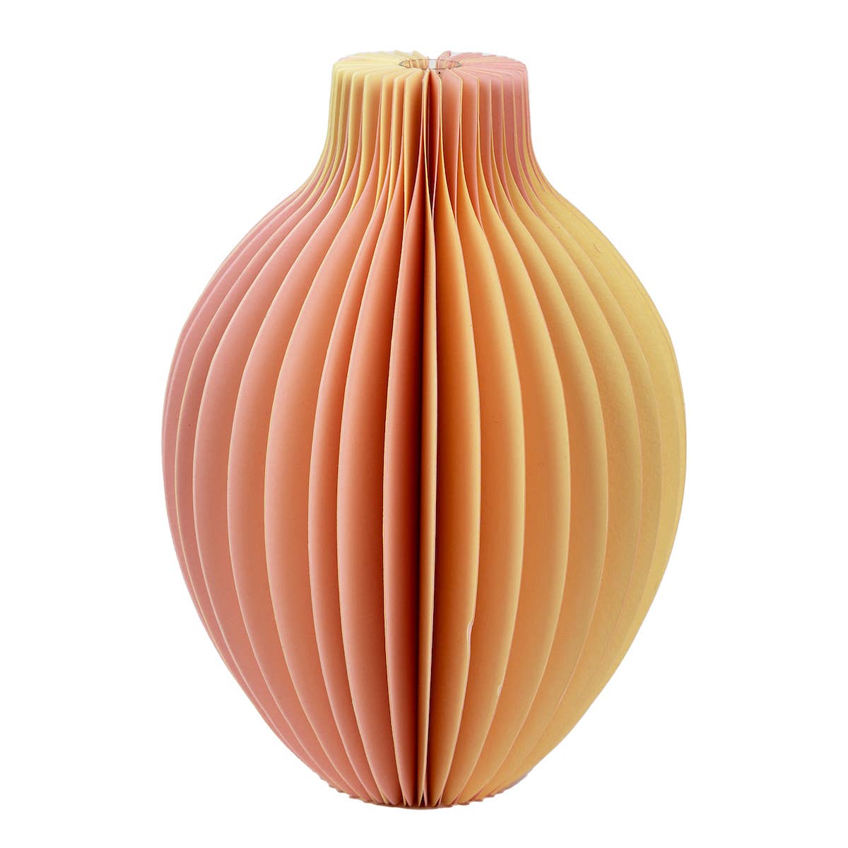 Yellow Honeycomb Paper Vase