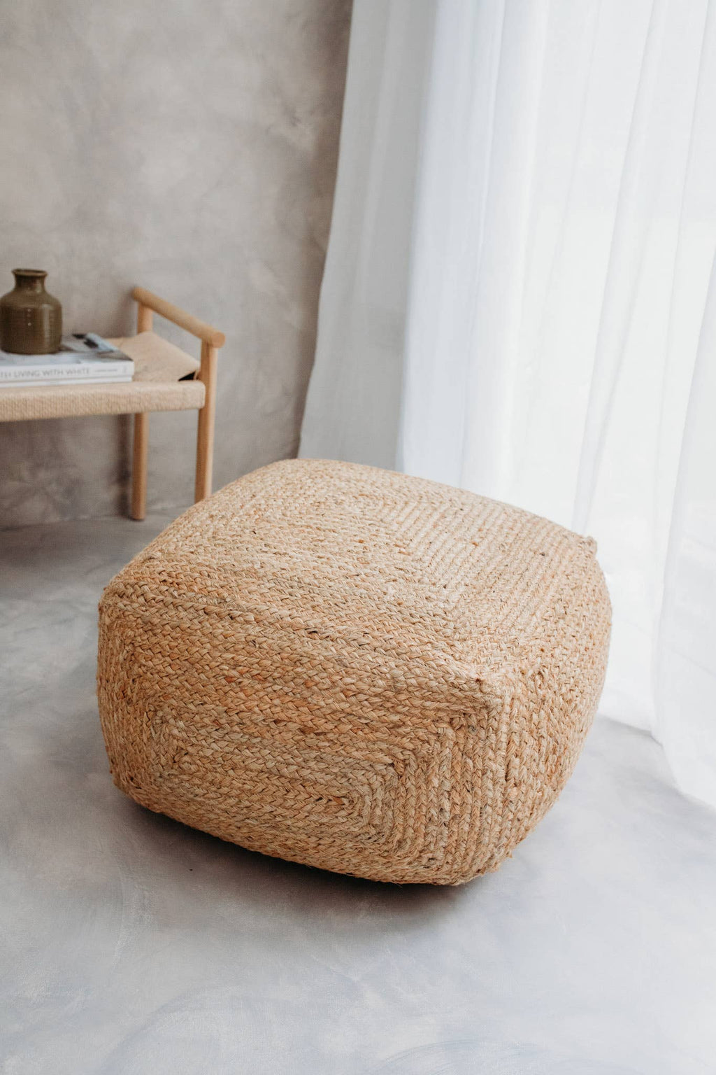 Jute Pouffe 