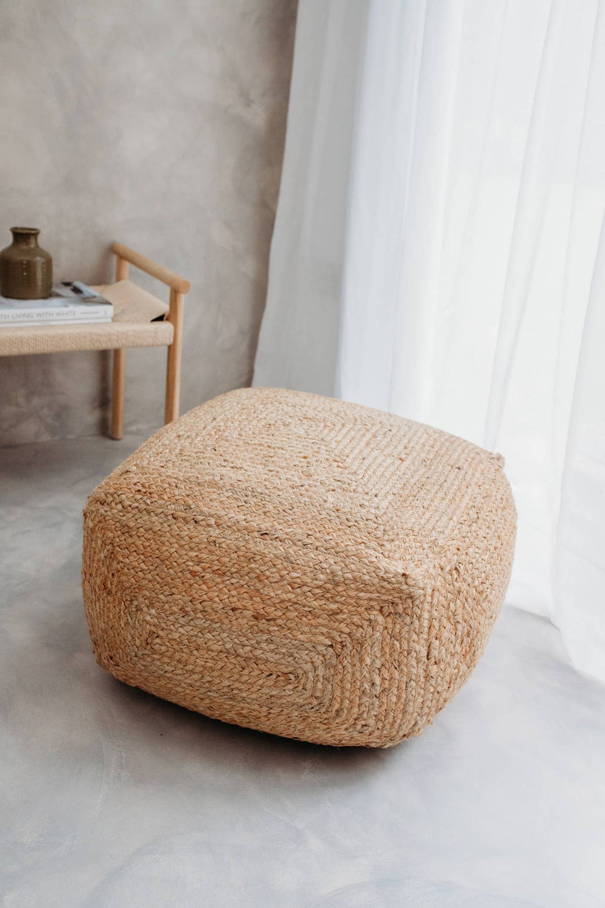 Jute Pouffe 