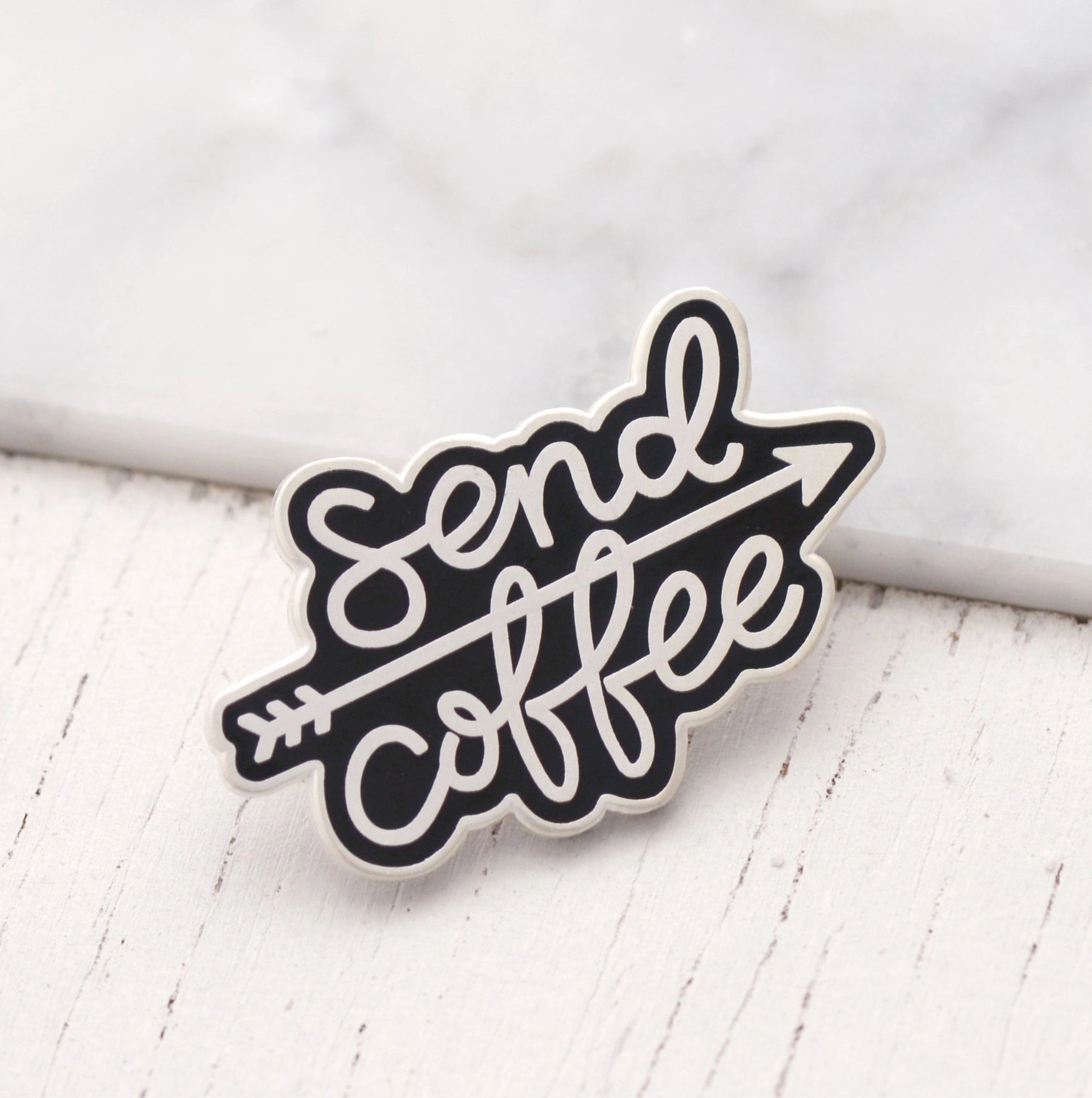 Send Coffee Pin Badge
