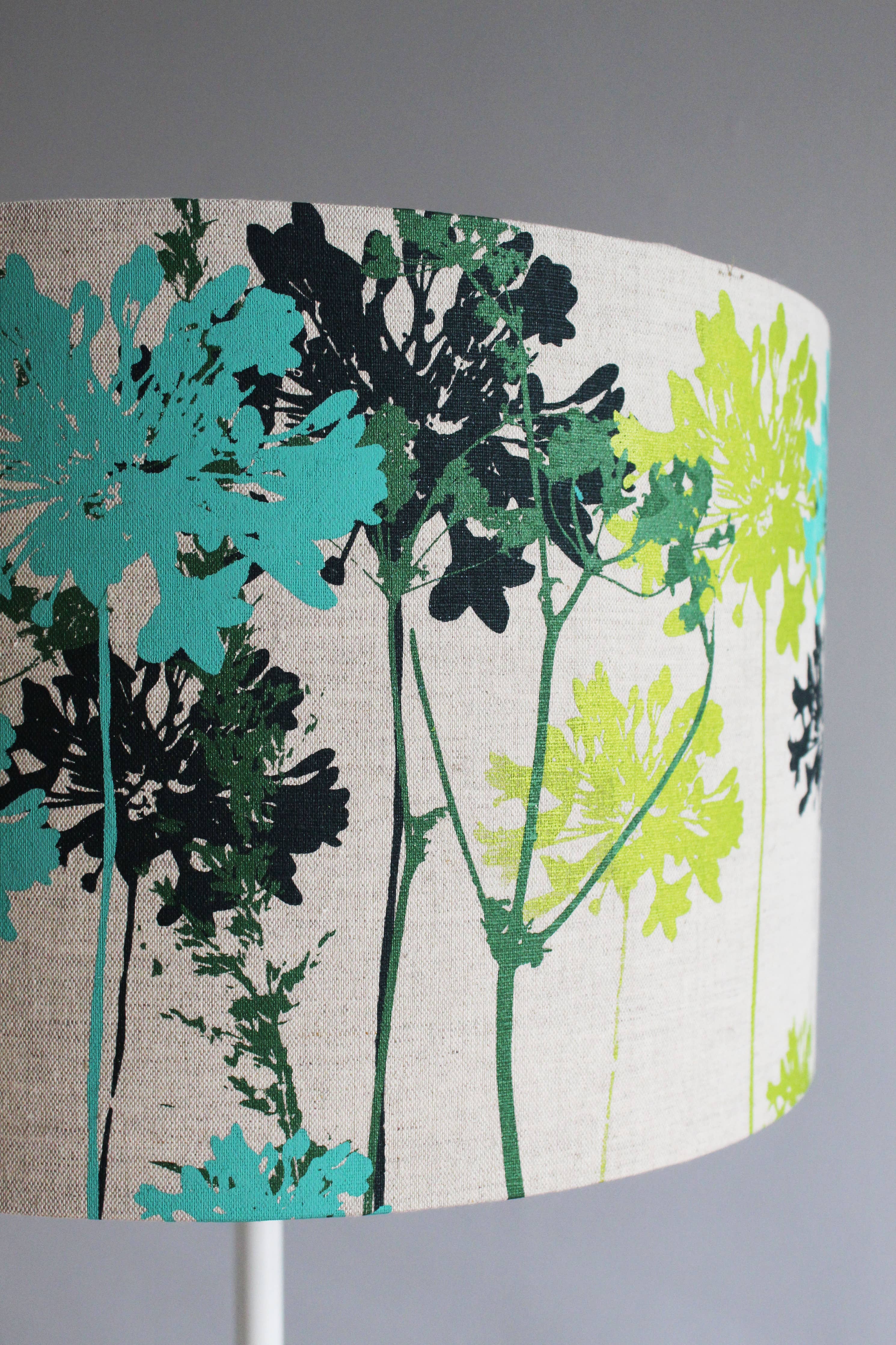 Wild Flower Hedgerow Lampshade - Greens