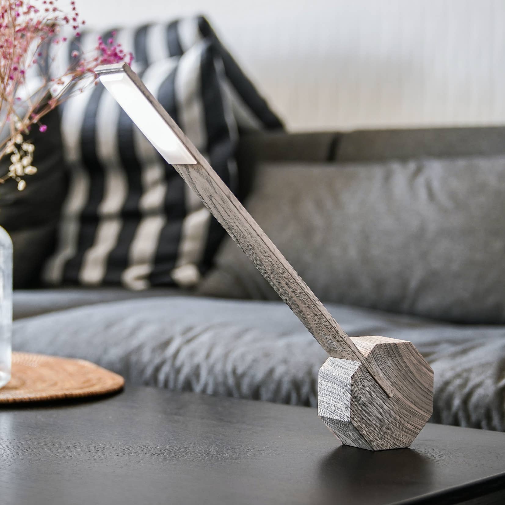 Octagon One Portable Desk Light: Maple