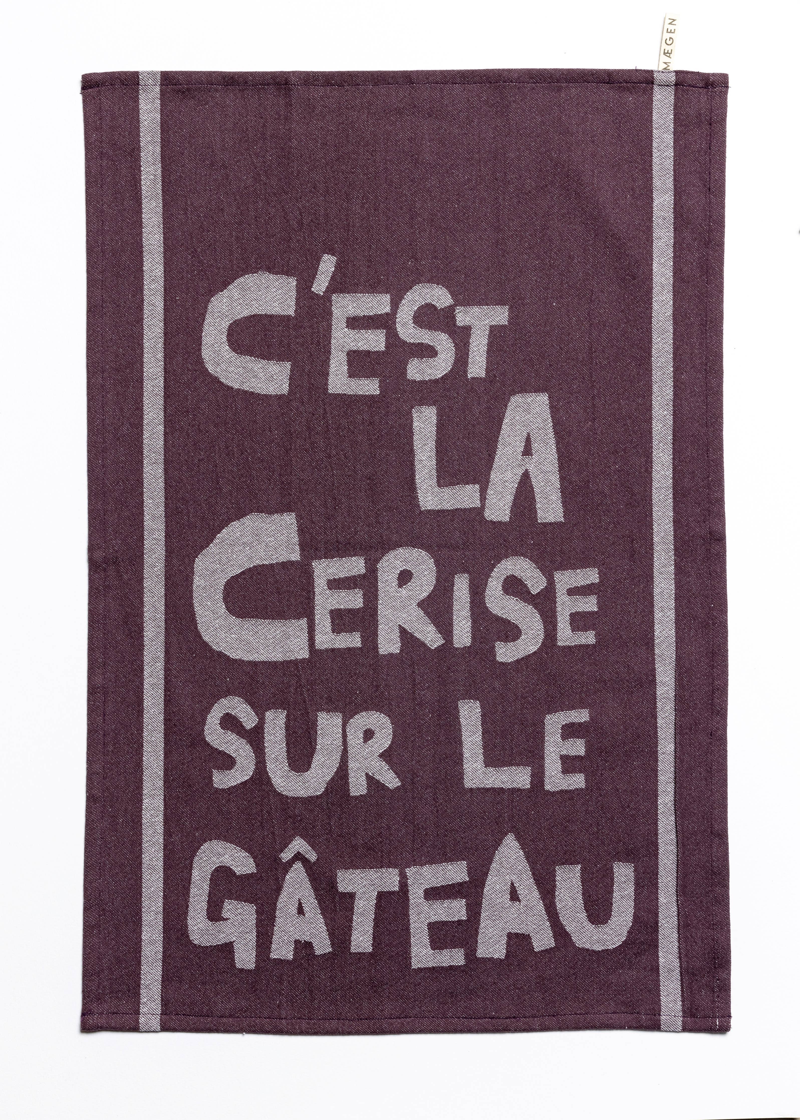Maegen Tea Towel - Aubergine - C'est la cerise sur le gateau