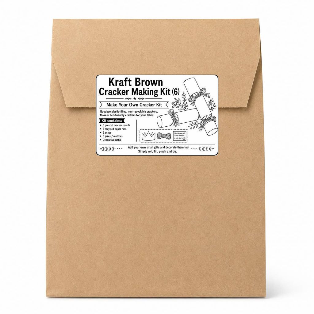 Kraft Brown Christmas Cracker Making Kit (6) - All Occasions