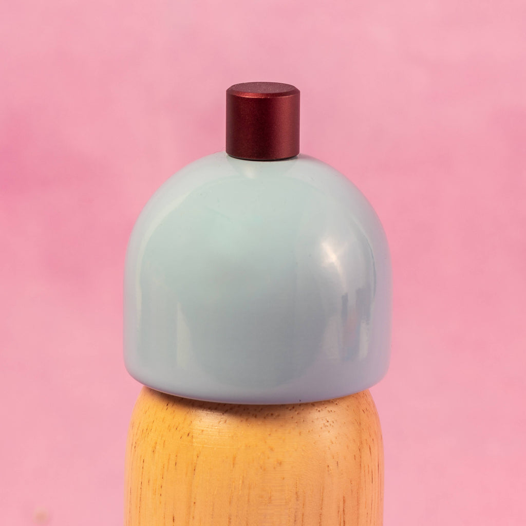 Salt & Pepper Grinder - Light Blue & Burgundy: Large