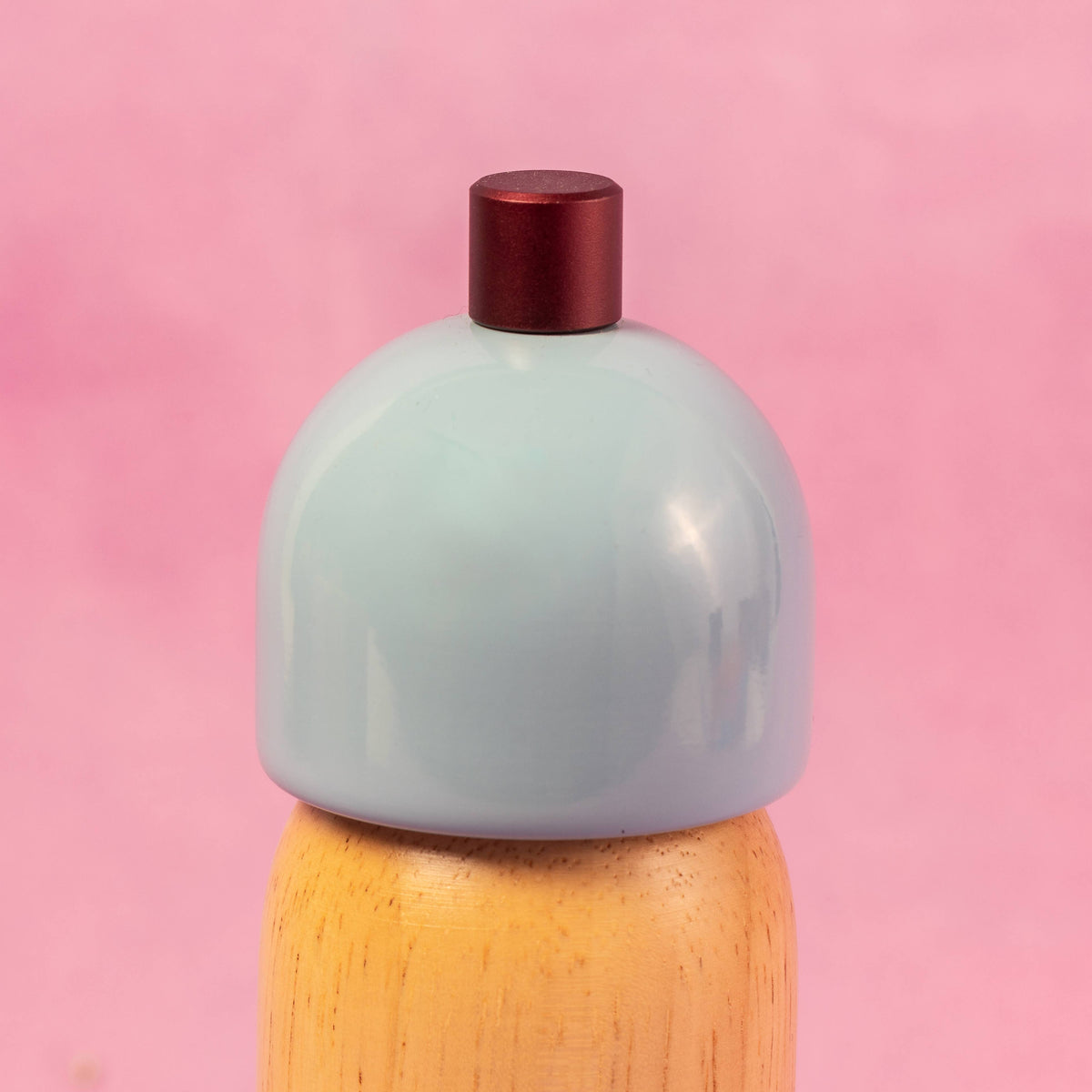 Salt & Pepper Grinder - Light Blue & Burgundy: Medium