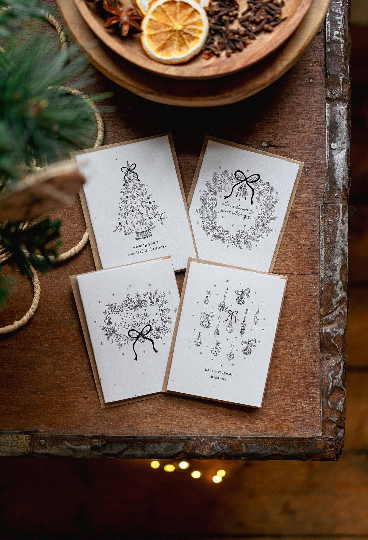 Pack of 4 Mini Christmas Plantable Seed Cards