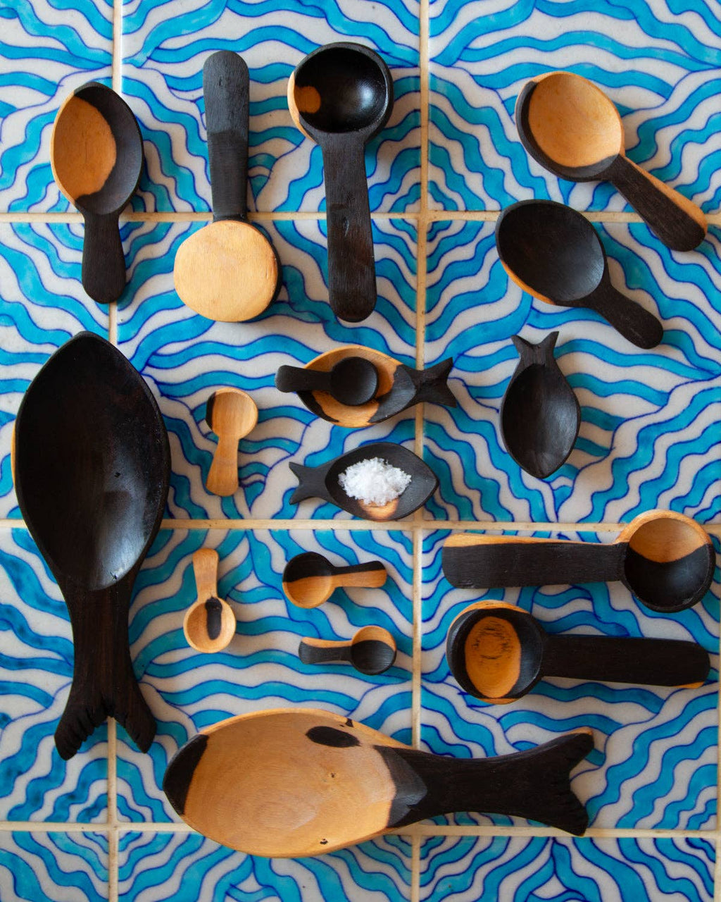 Tiny Salt Spoon: African Blackwood
