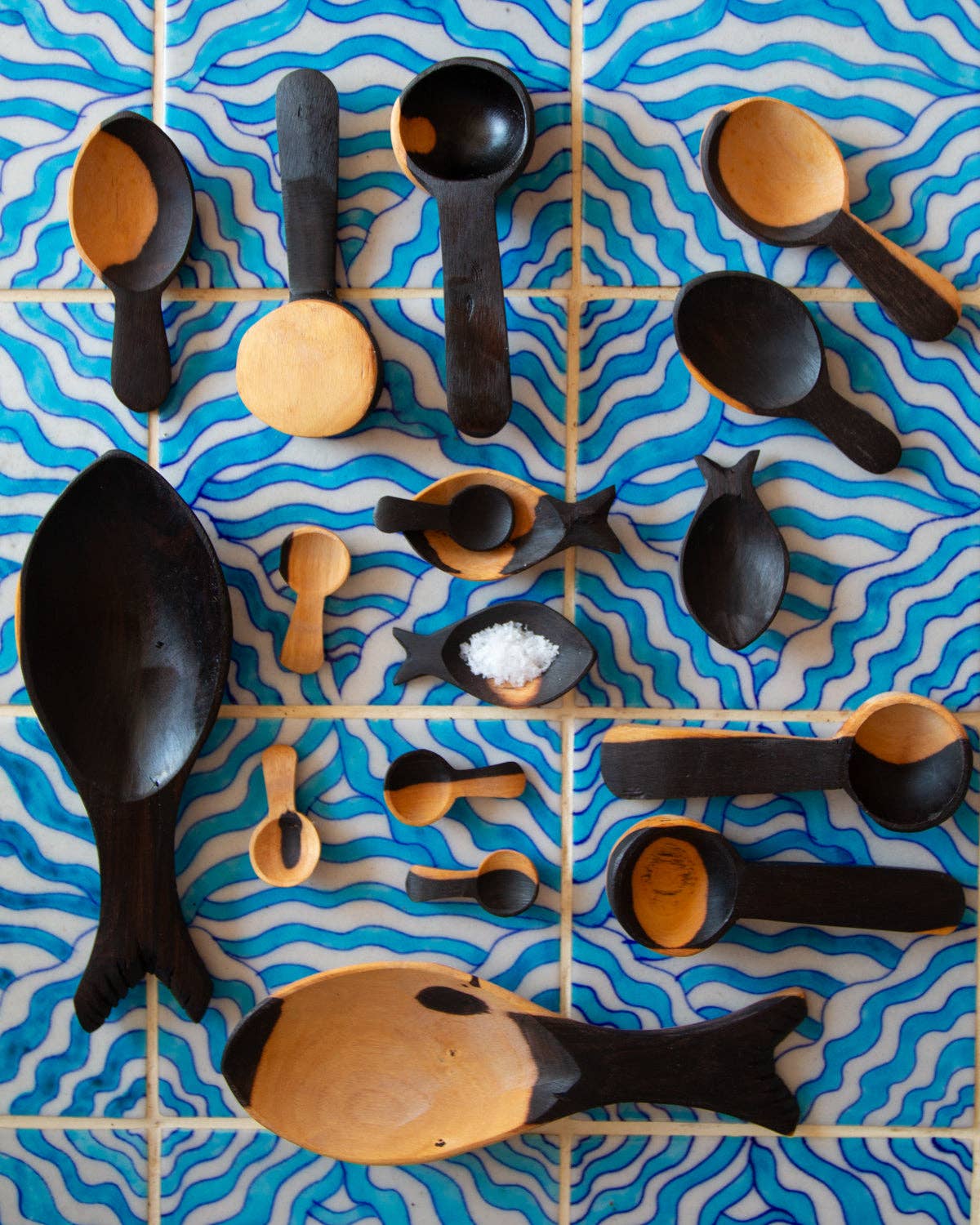 Tiny Salt Spoon: African Blackwood