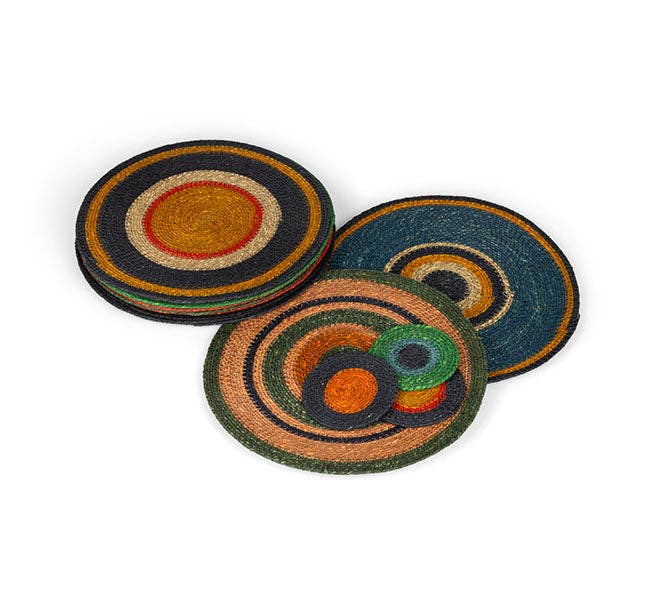 Seagrass Placemat - Midnight Blue / Guardsman Red