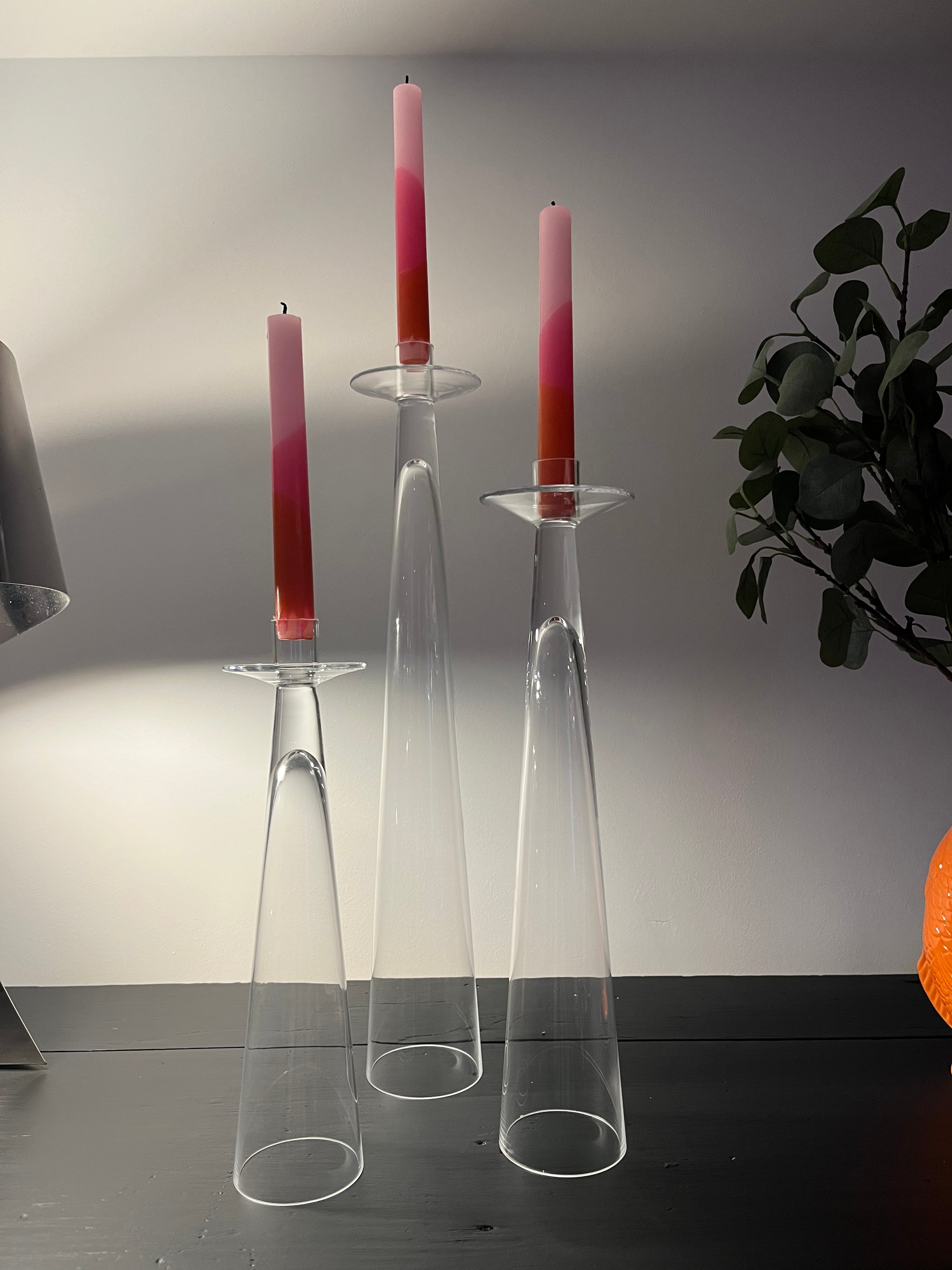 Medium Glass Candle Stick