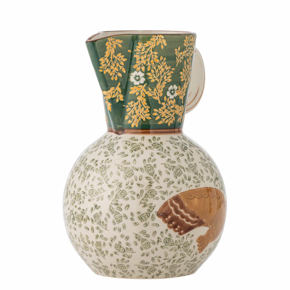 Hezha Jug, Green, Stoneware