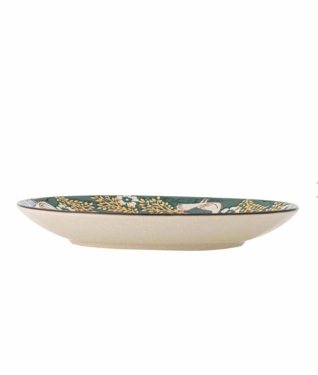 Hezha Plate, Green, Stoneware