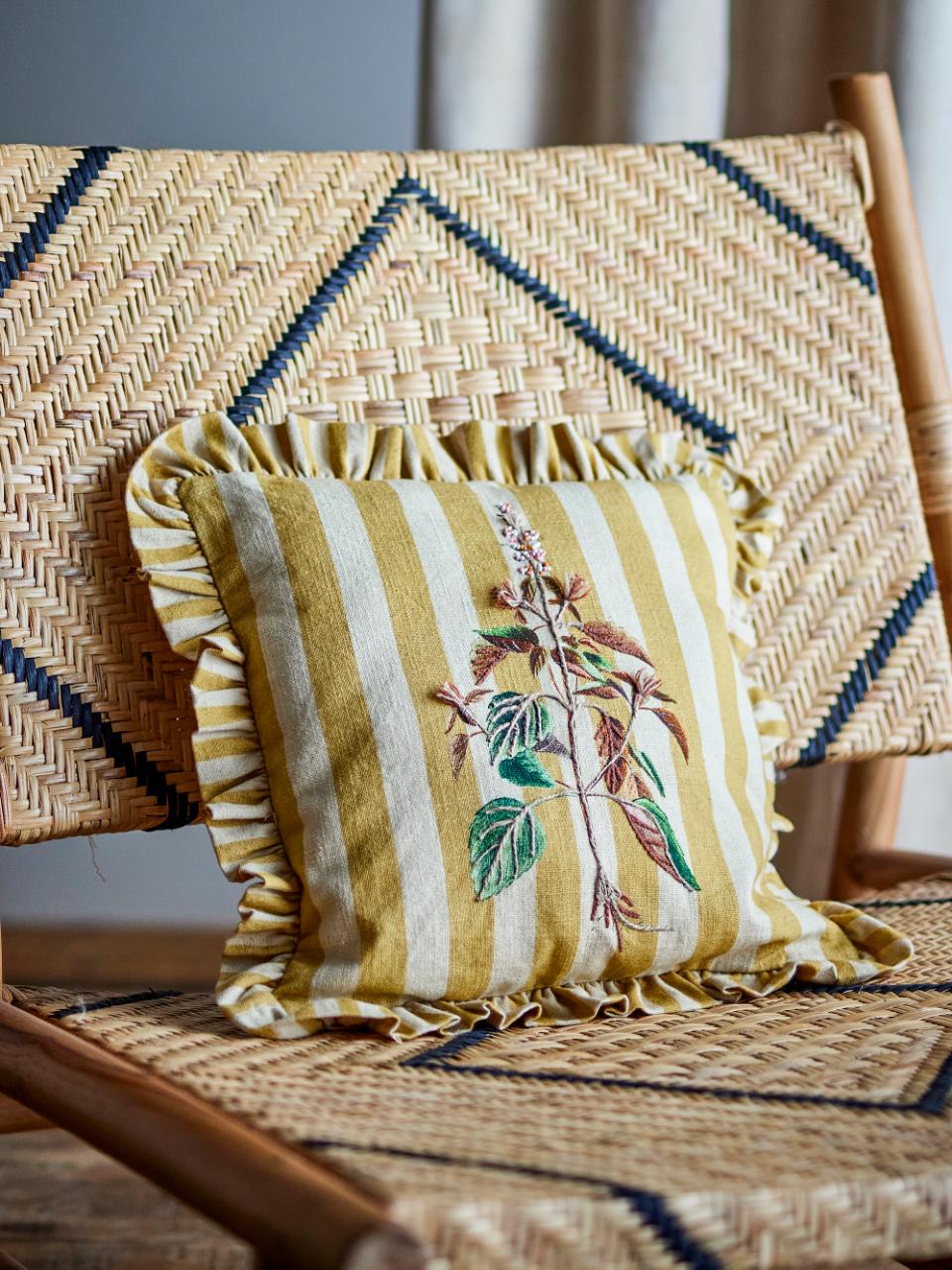 Camila Cushion, Yellow, Cotton
