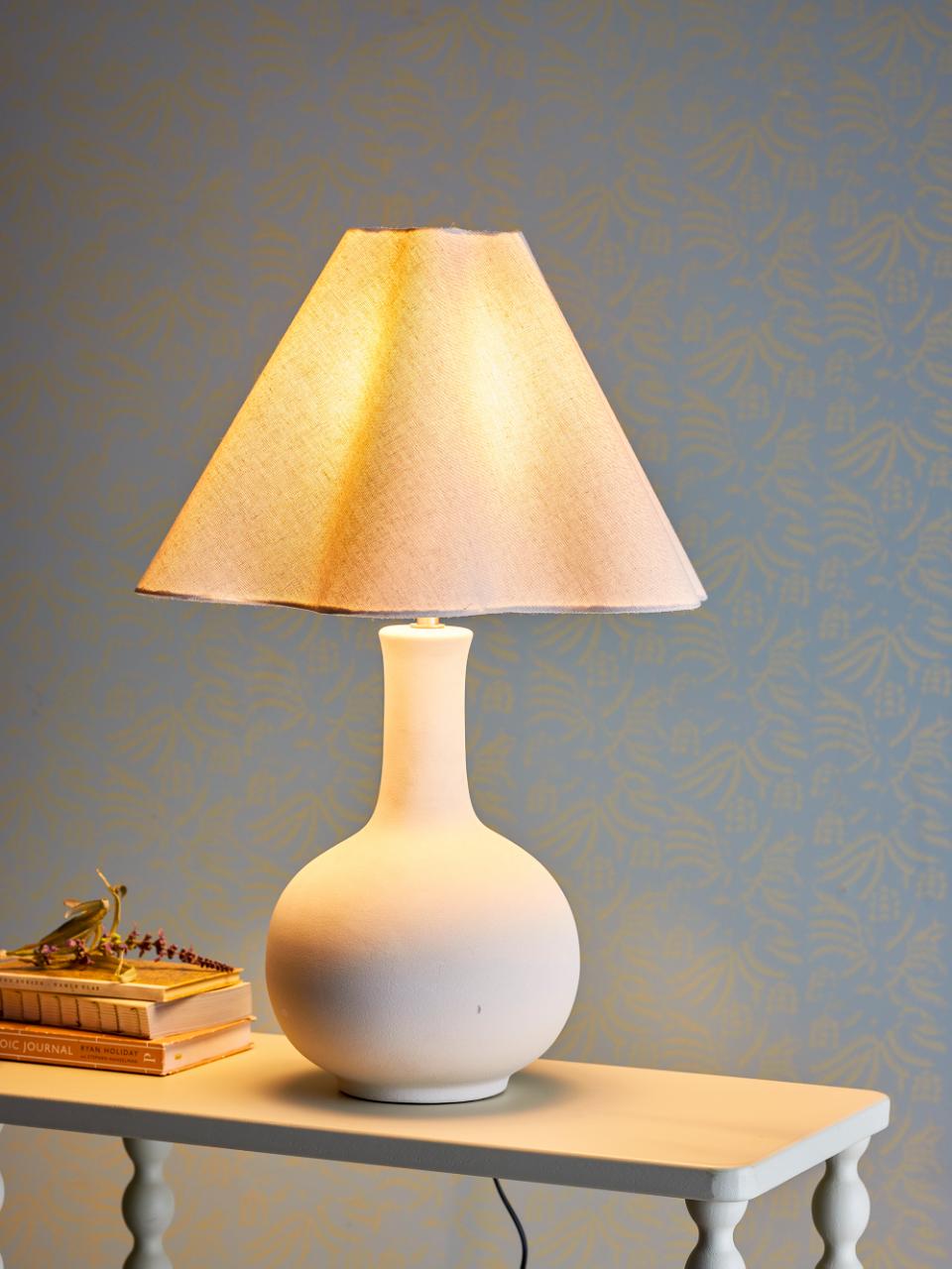 Heide Table lamp, White, Stoneware