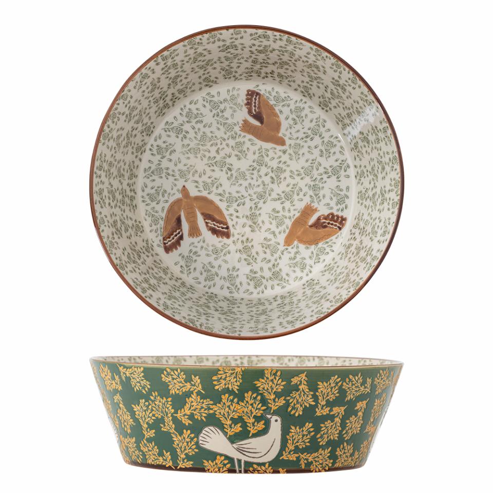 Hezha Bowl, Green, Stoneware