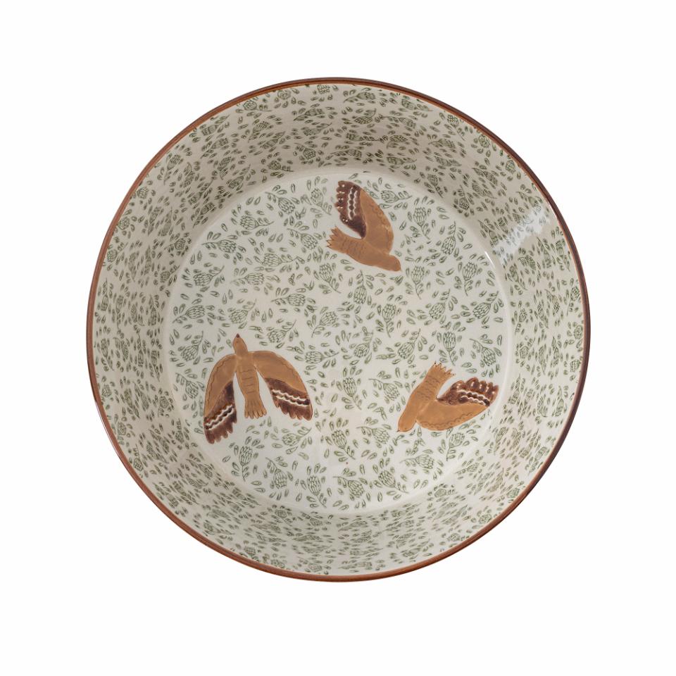 Hezha Bowl, Green, Stoneware