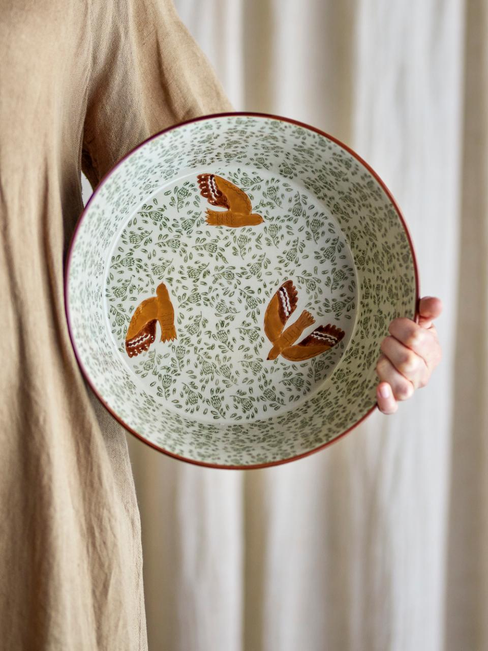 Hezha Bowl, Green, Stoneware