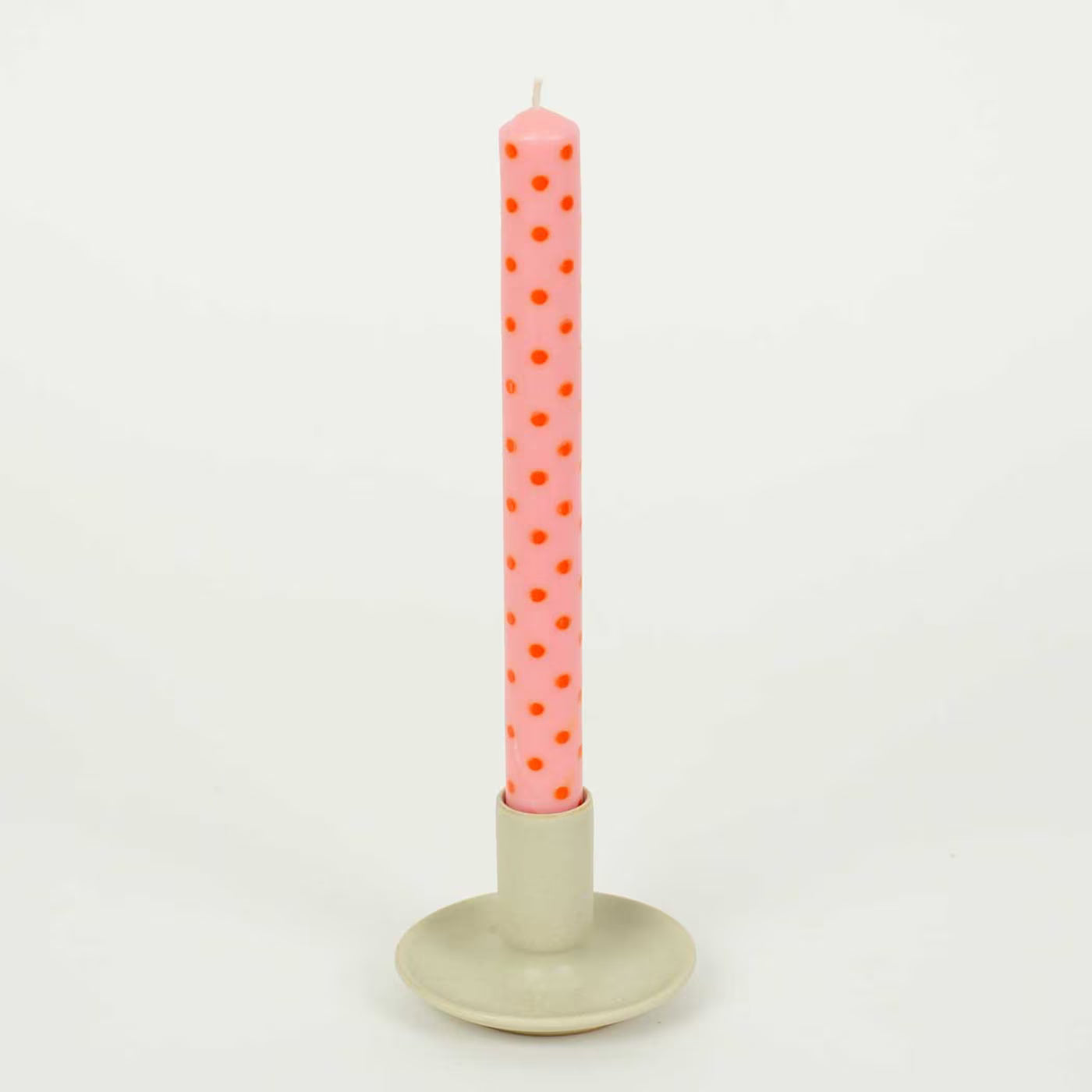Minidot Candles - set of 2 - Pink/Orange Spots