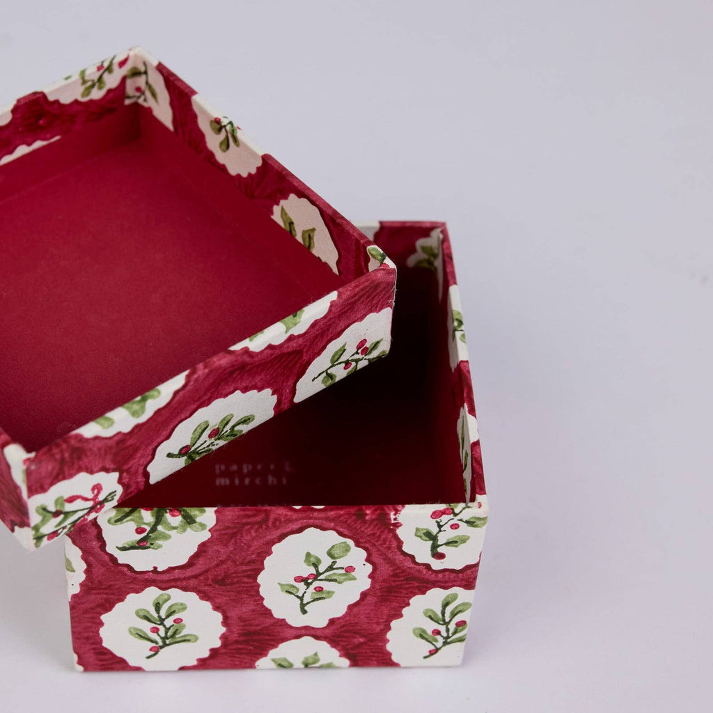 Block Printed Gift Boxes (Nested Set of 3) - Christmas Play