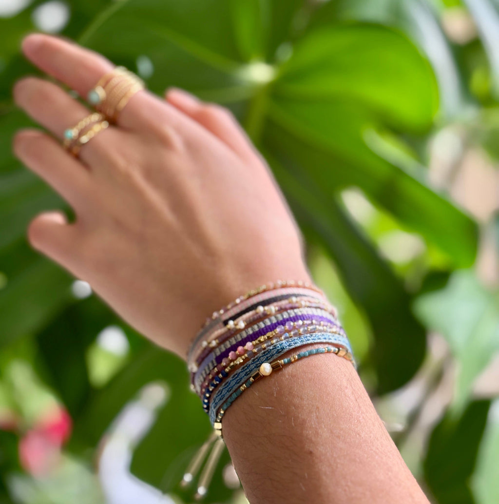 Japanese Miyuki Bracelet Set of 3 Blue