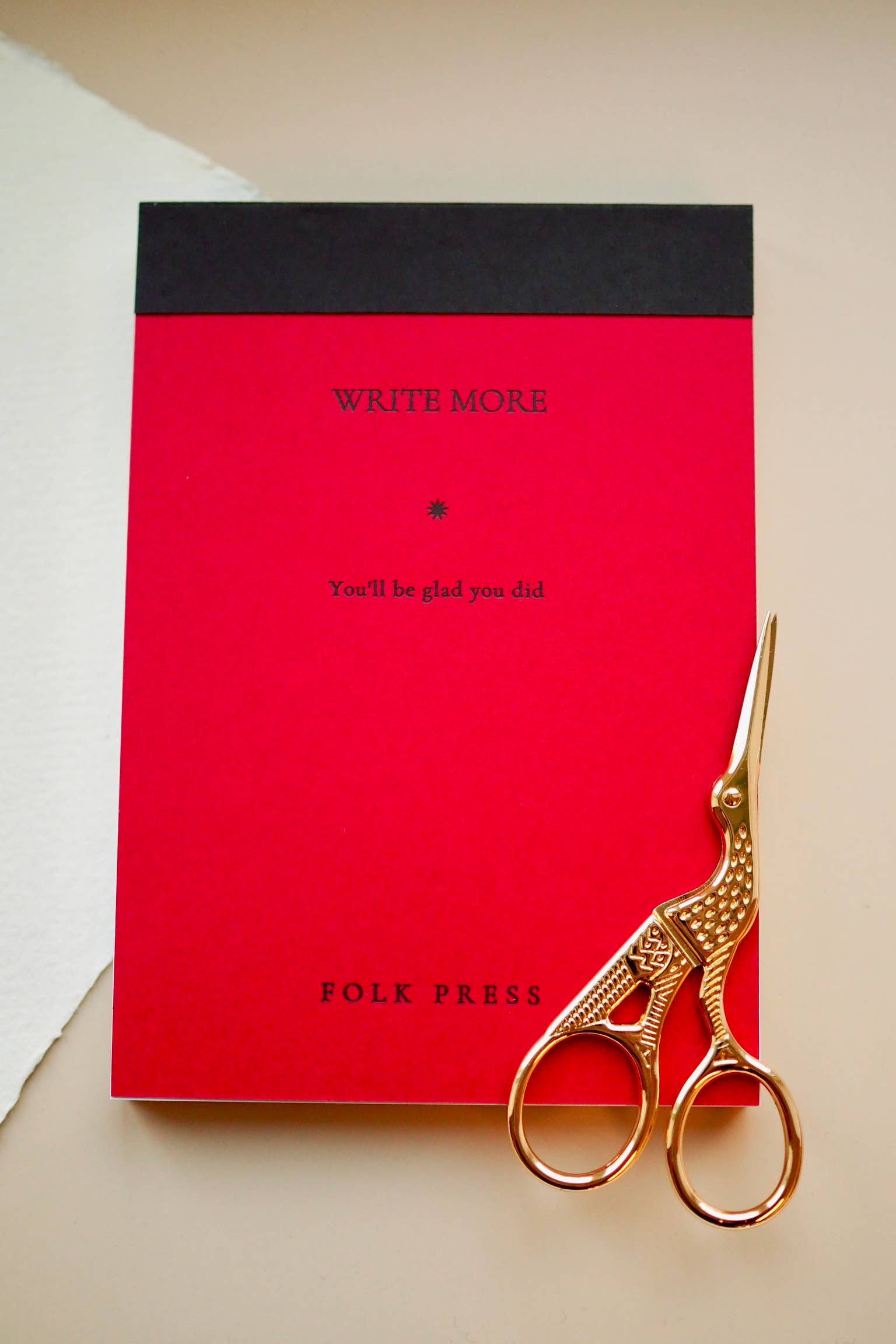 Write more notepad - letterpress printed