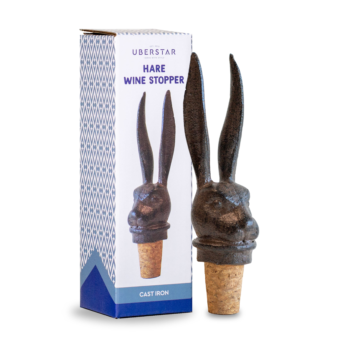Hare Cast Iron Wine Bottle Stopper