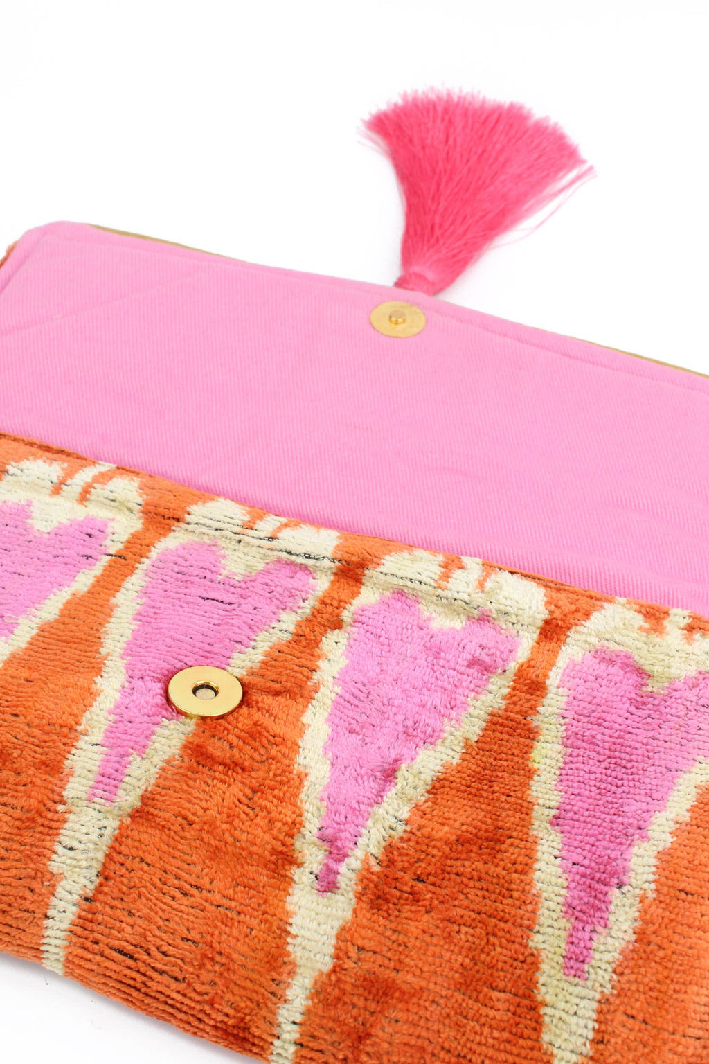 ORANGE AND PINK LARA CLUTCH/CROSSBODY HANGBAG
