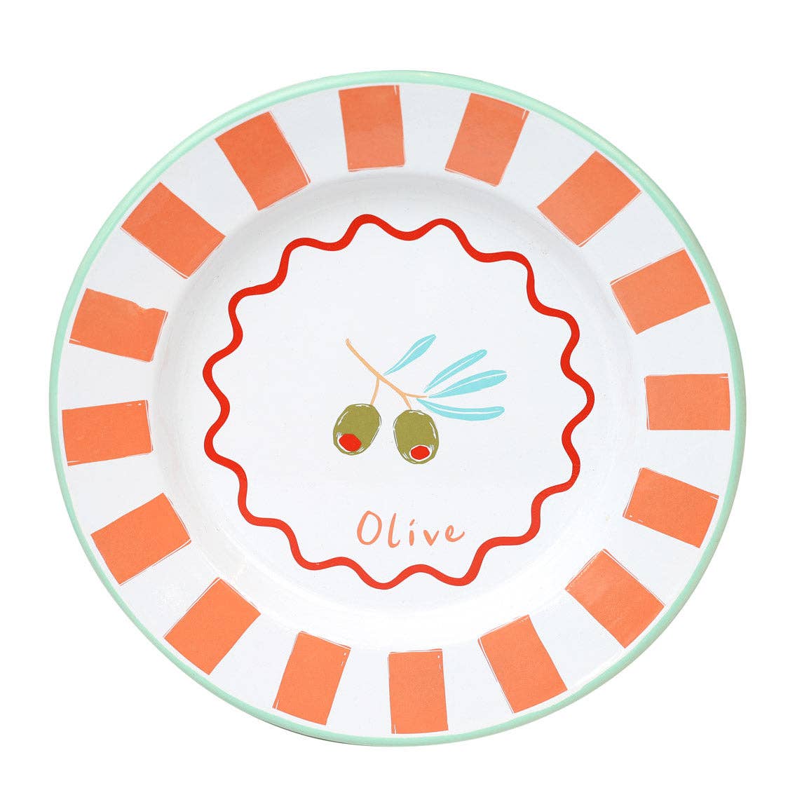 Bon Appetit Olive Enamel Plate