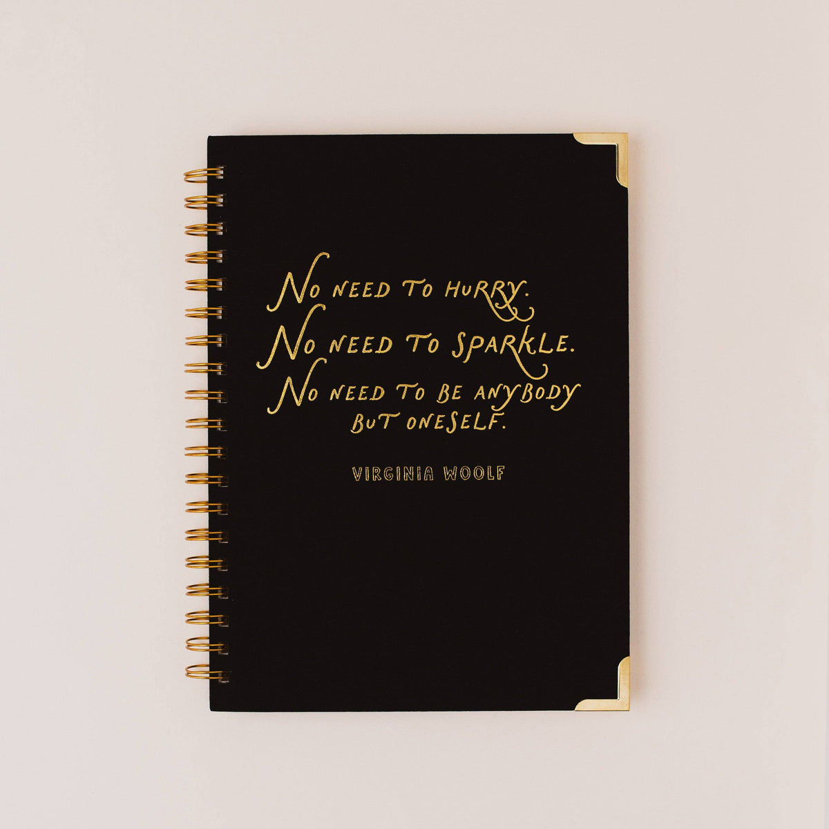 VIRGINIA WOOLF Literary Quote Linen Spiral Notebook