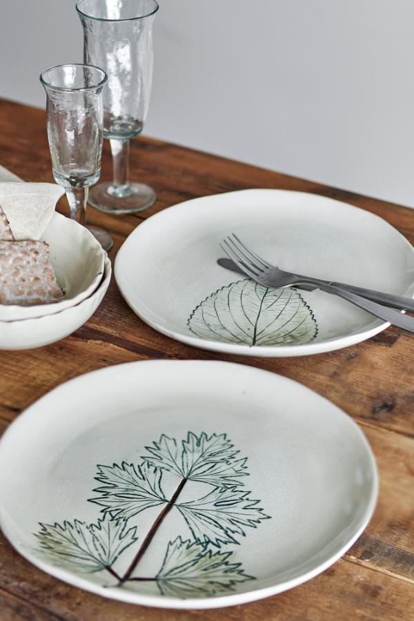 Aubrin Plate, Nature, Stoneware - set of 2