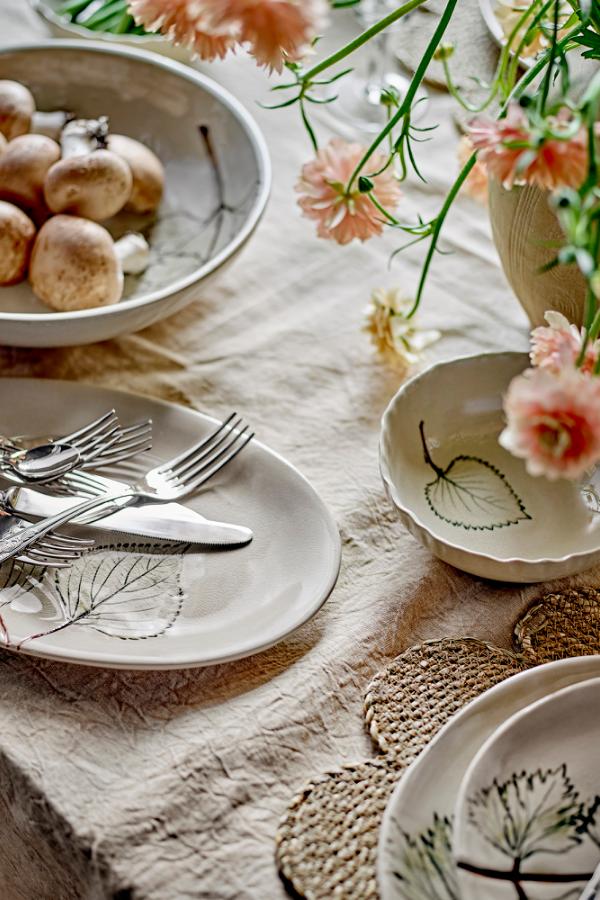 Aubrin Plate, Nature, Stoneware - set of 2