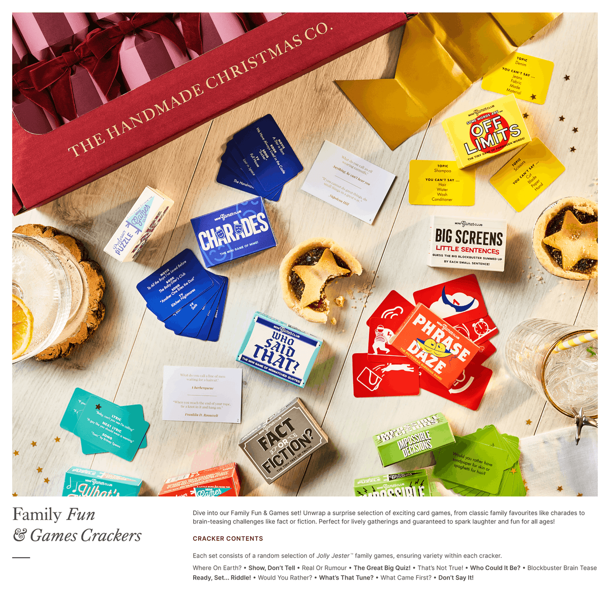 Crimson Blush - Handmade Luxury Christmas Crackers (6pcs): Festive Sweet Treats