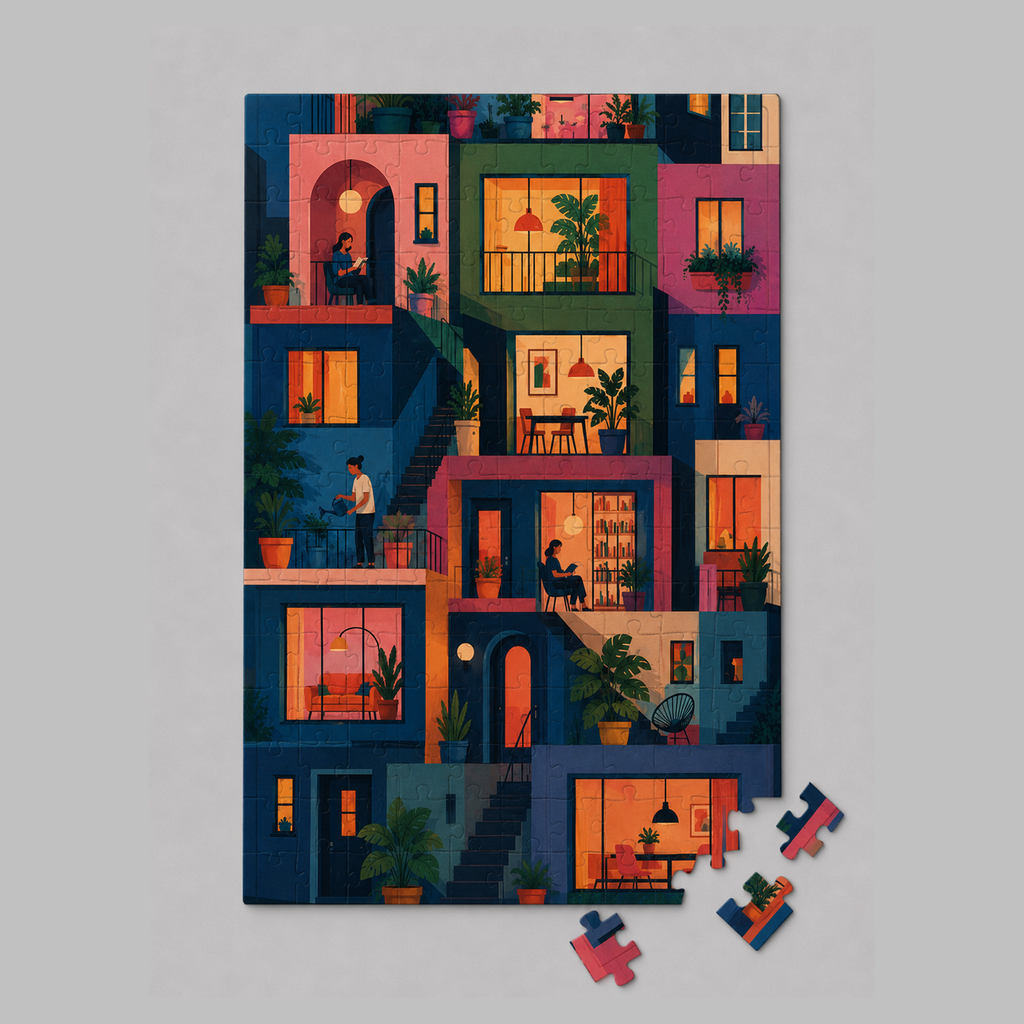 French Bookshop Mini Jigsaw Puzzle