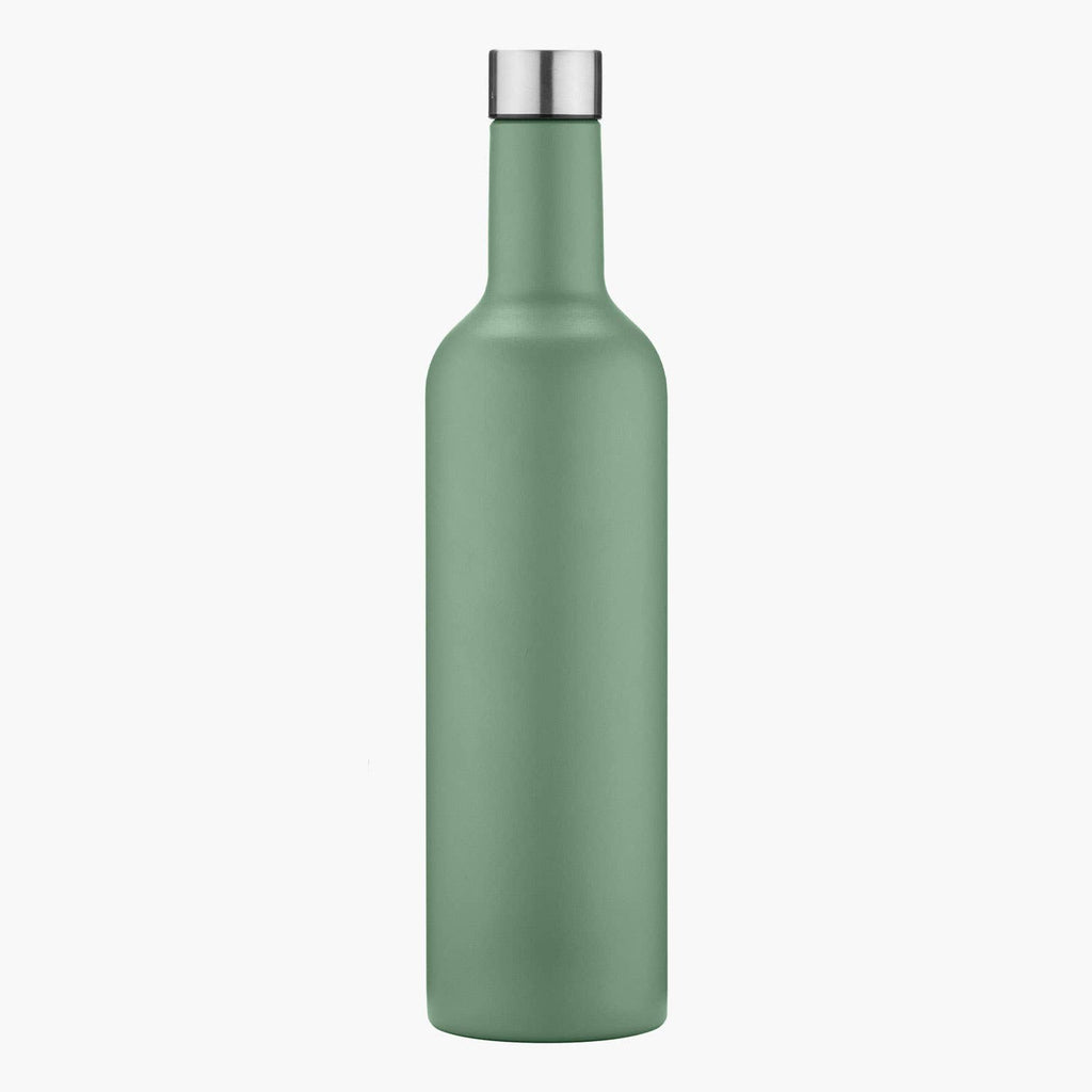 Double Wall Insulated Travel Wine Bottle - 750ml (25oz): White