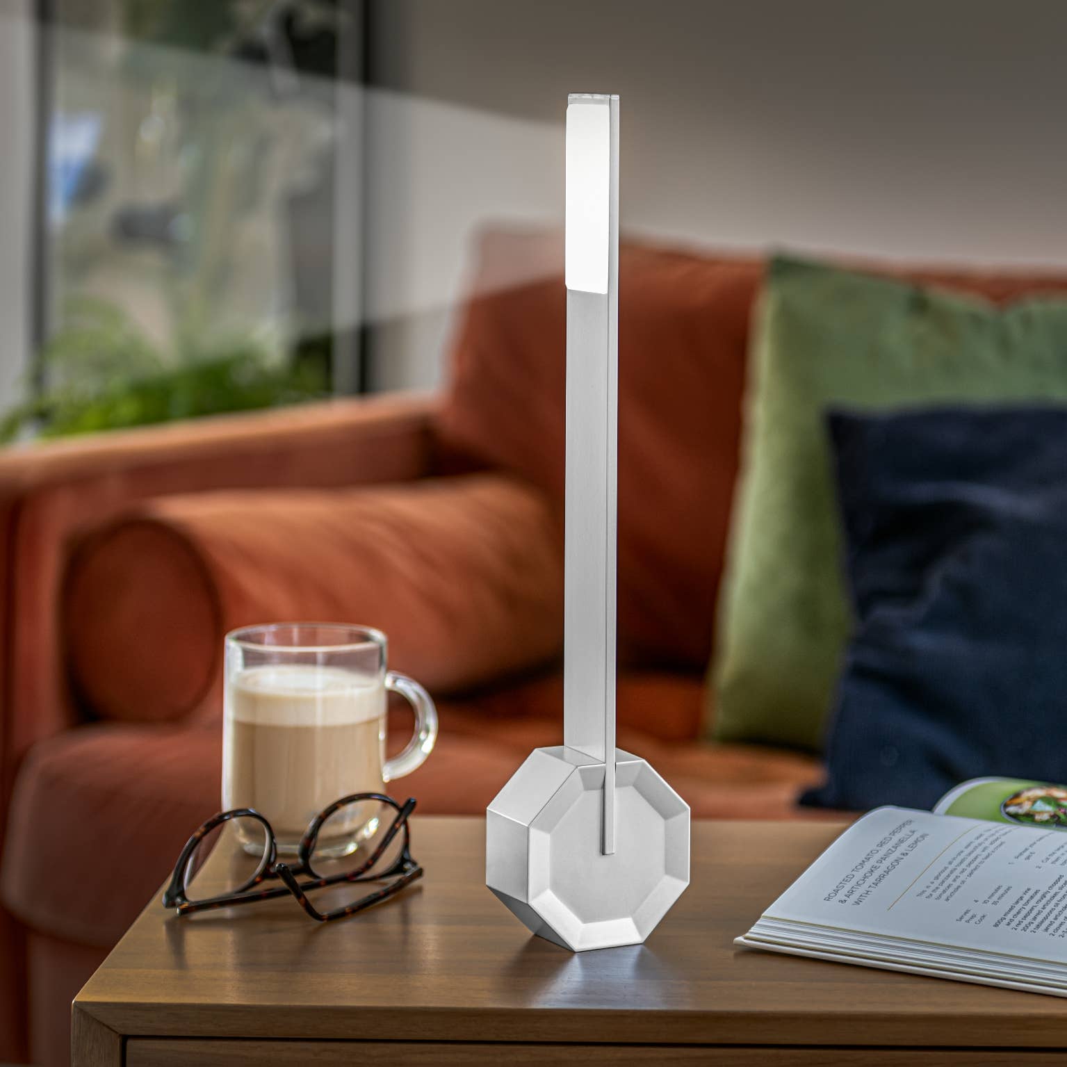 Octagon One Portable Desk Light: Maple