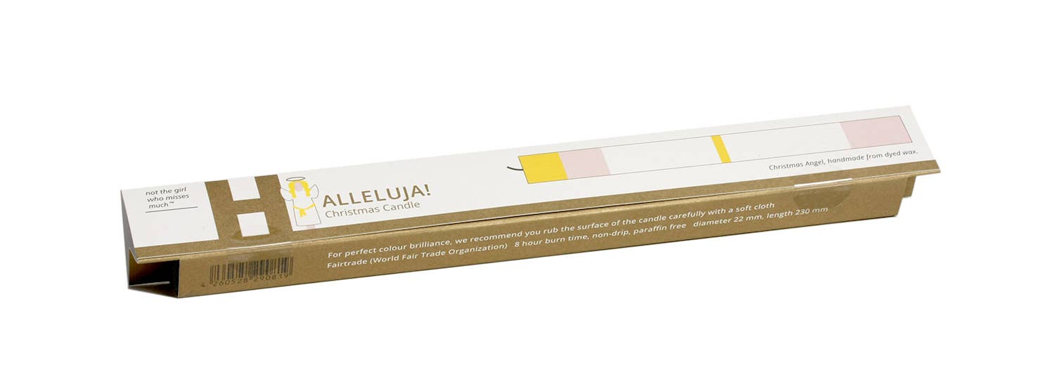 Greeting candle Christmas angel Hallelujah