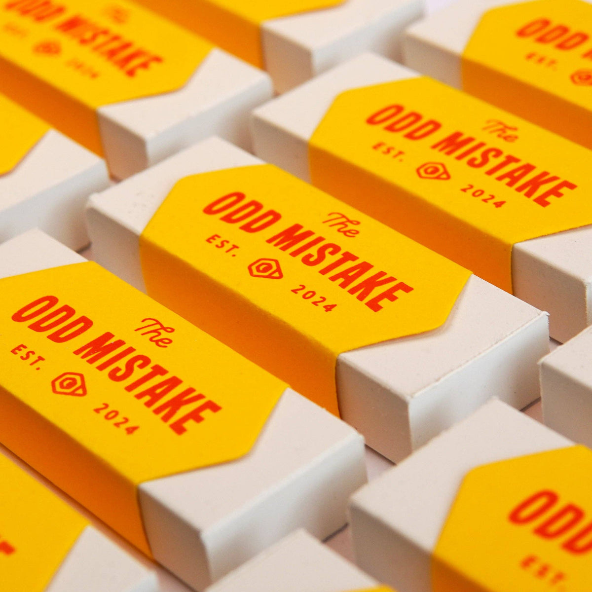 The Odd Mistake Foil Printed Eraser - Handmade in UK