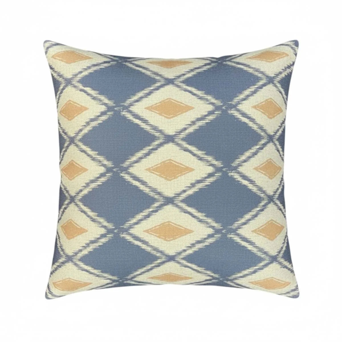 Diamonds Indigo & Ochre Cushion