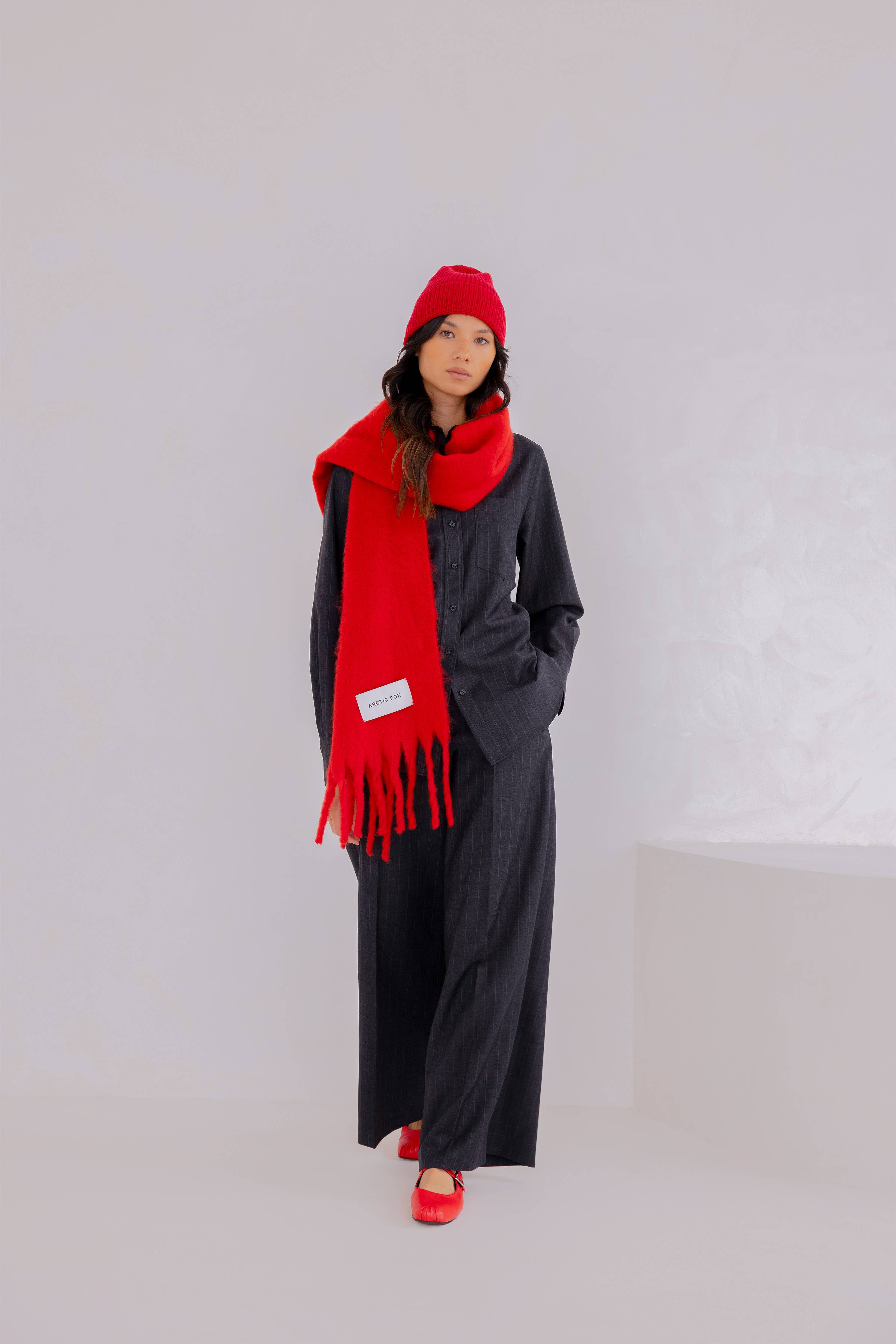 The Stockholm Scarf - 100% Recycled - Crimson Red