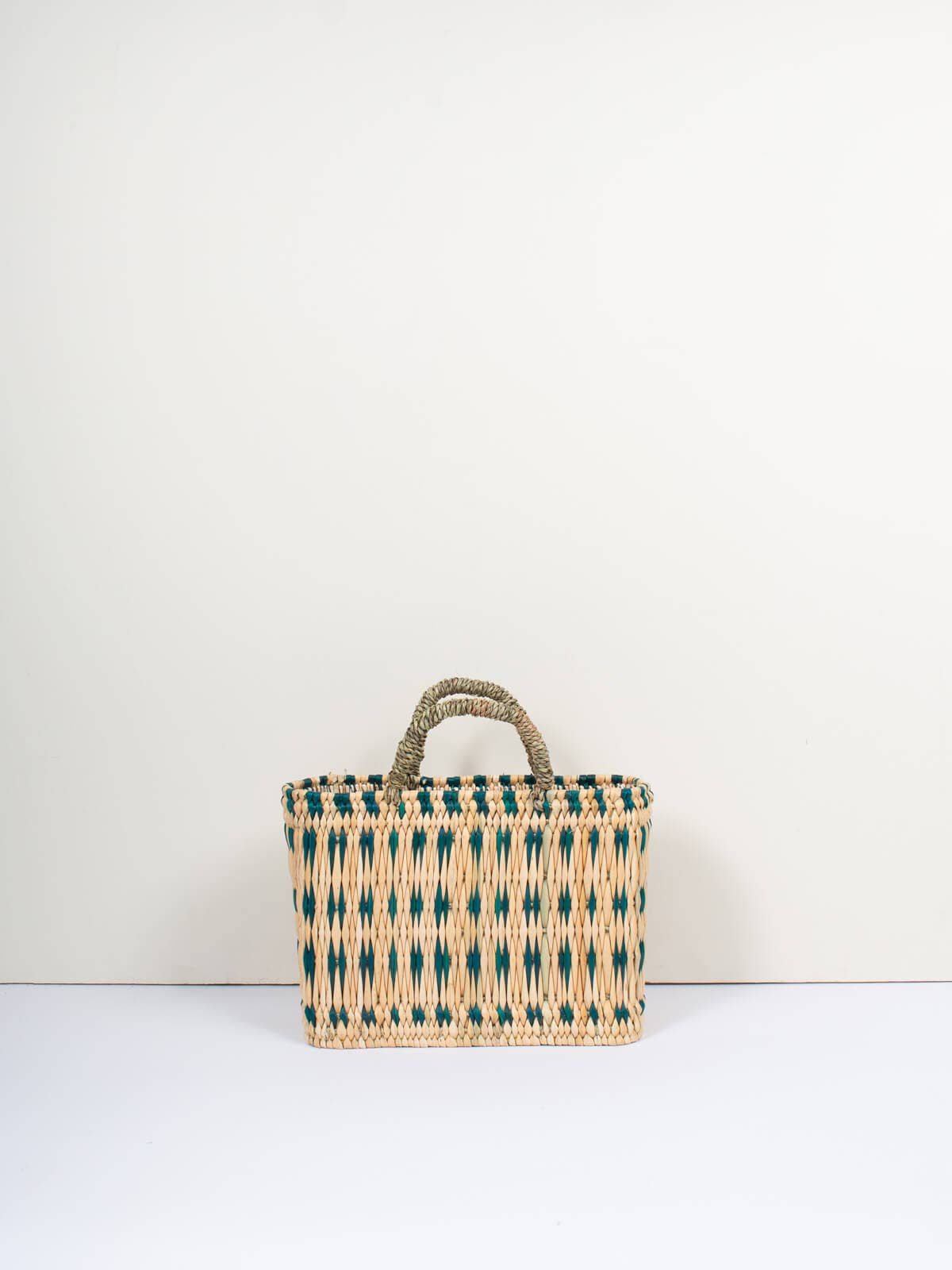 Woven Reed Basket, Green