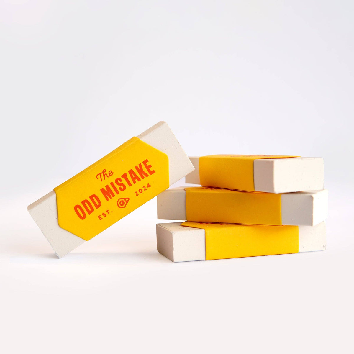 The Odd Mistake Foil Printed Eraser - Handmade in UK